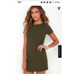 Lulu’s Olive Green Shift Dress